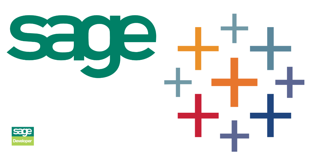 Tableau and Sage 50 logos