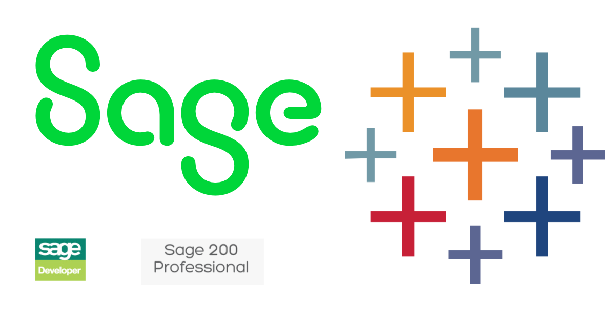Tableau and Sage 200 logos